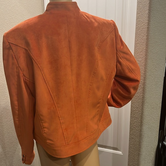 Tribal SZ 16 suede zipper jacket orange color - Picture 5 of 9